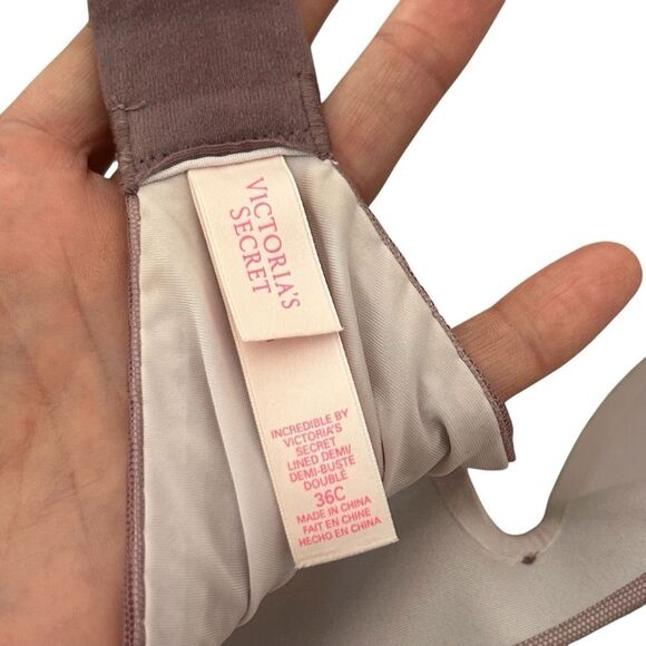 Victoria's Secret incredible by Victoria lined Demi Bra in pink & lavender 36C - Picture 4 of 4